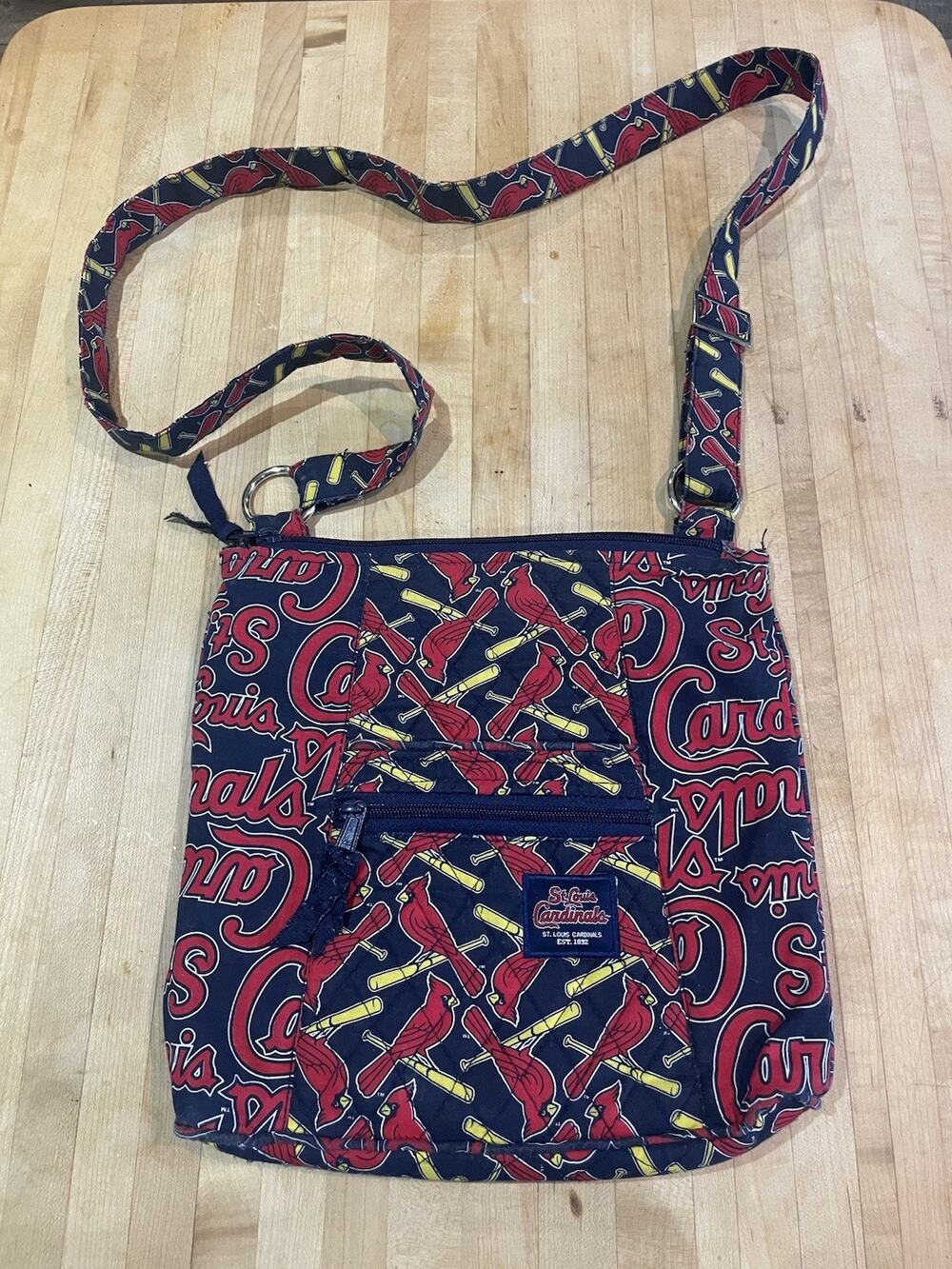 St. Louis Cardinals Logo Little Earth Genuine Merch Crossbody Bag Adjust Strap